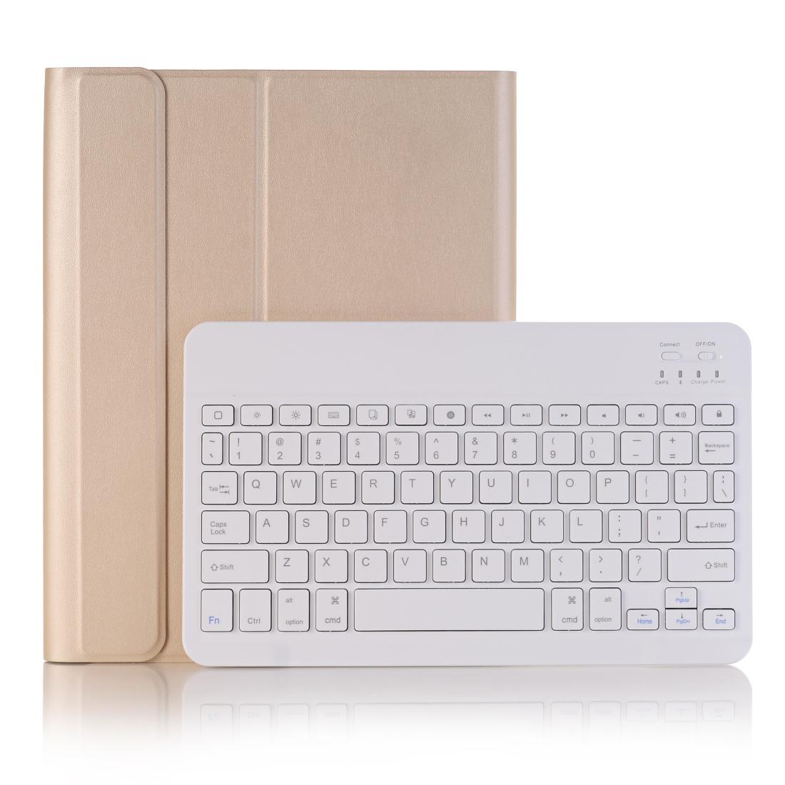 Ultra-Thin Bluetooth Keyboard Leather Case For Ipad Air / Pro 10.5 With Pen Slot & Holder - Rose Gold