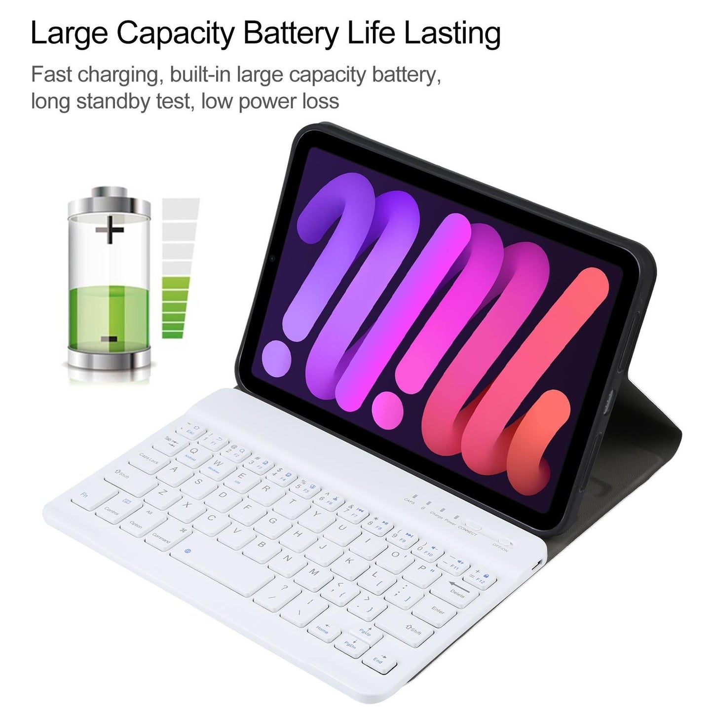 Ultra-Thin Detachable Bluetooth Keyboard Leather Case For Ipad Mini 6 - Rose Gold