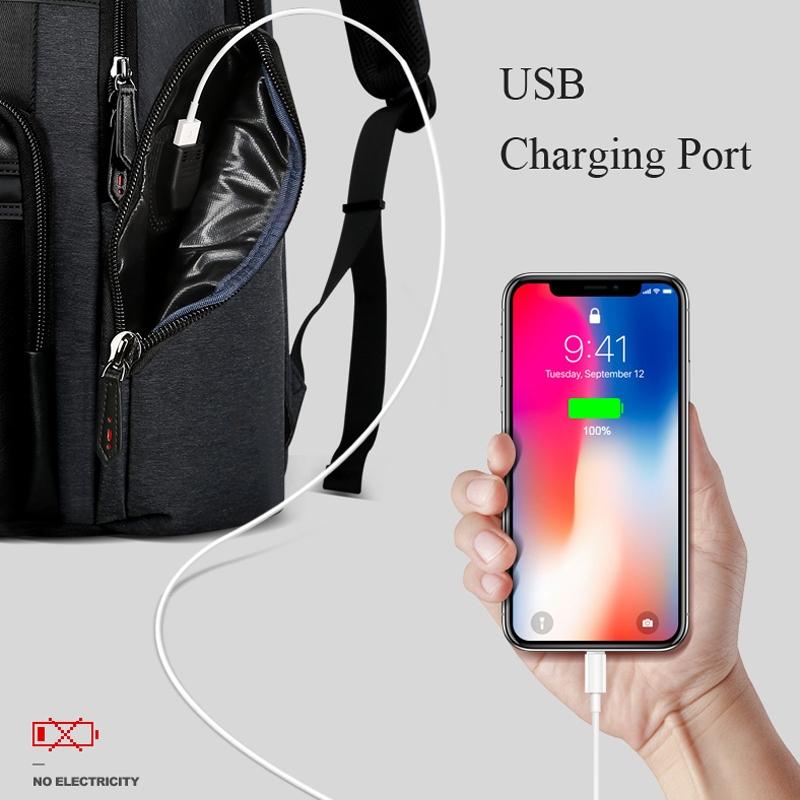Outdoor Anti-Theft Waterproof Shoulder Bag With Usb Port - Large Capacity