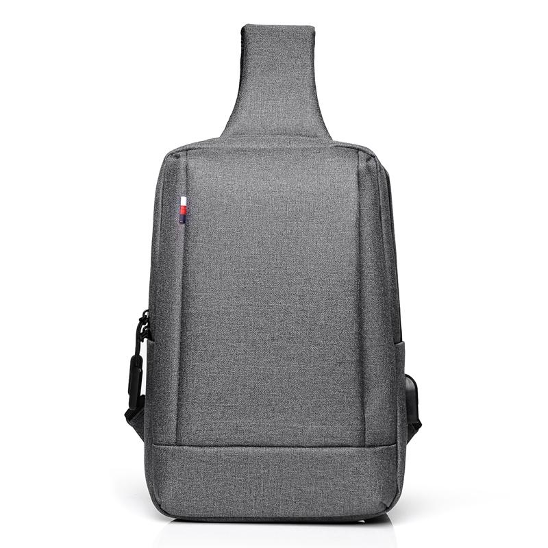 Business Chest Bag Oxford Cloth One Shoulder Crossbody - Light Grey
