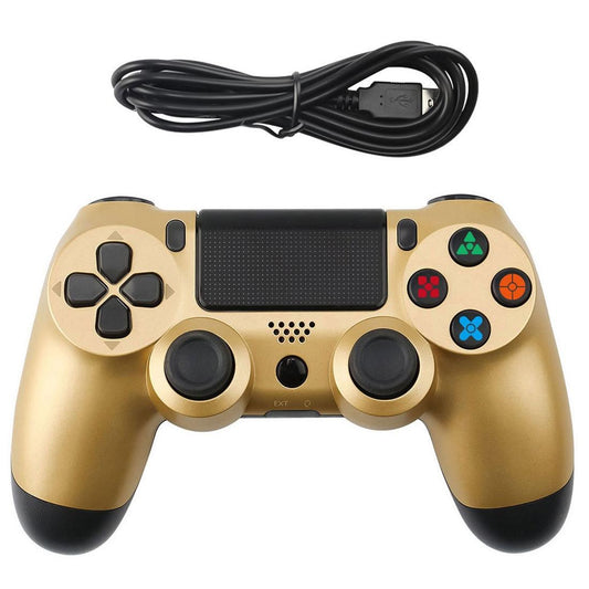 Ps4 Wired Gamepad Controller with Snowflake Buttons - Gold