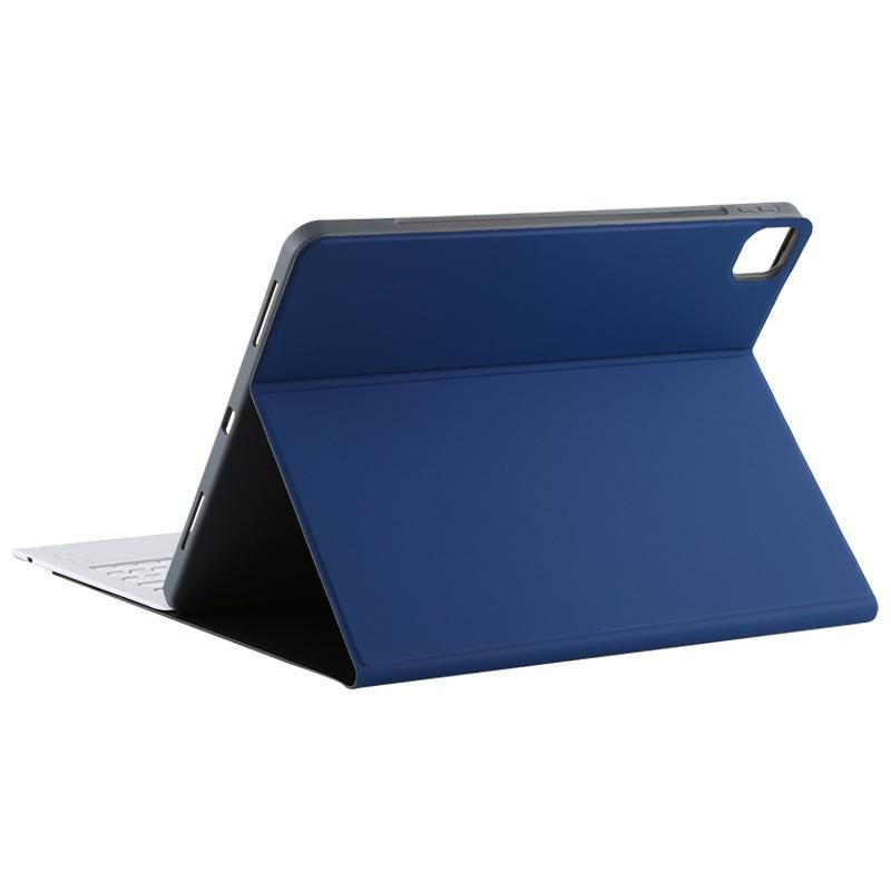 12.9 Ipad Pro 2020 Bluetooth Leather Case With Detachable Holder - Blue