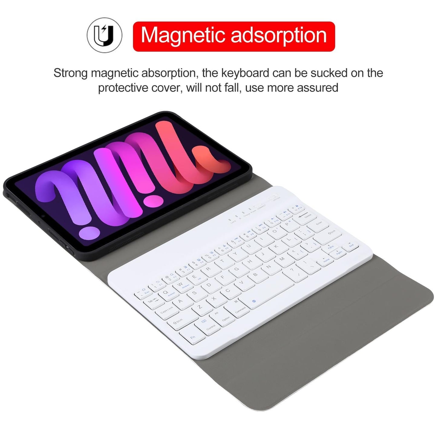Ultra-Thin Detachable Bluetooth Keyboard Leather Case For Ipad Mini 6 - Blue