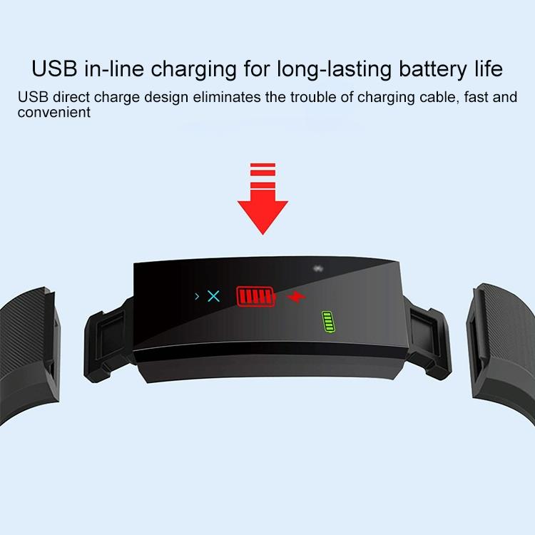 Smart Oled Bracelet With Call Reminder And Health Monitoring - Red