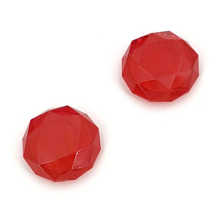 2 Pcs Diamond Texture Games Grip Caps for Ps5 - Red