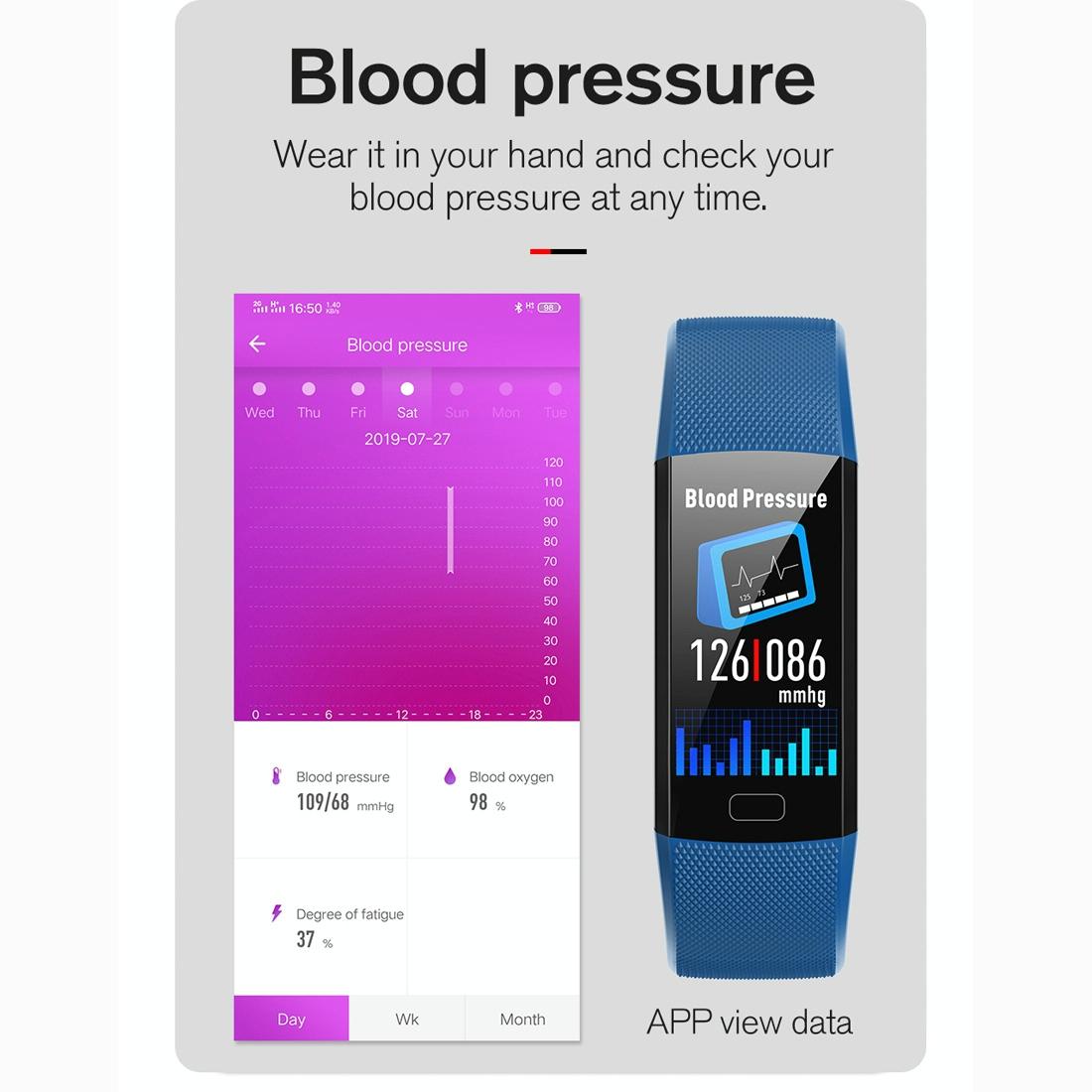 Smart Health Bracelet With Call Reminder And Monitoring - Red