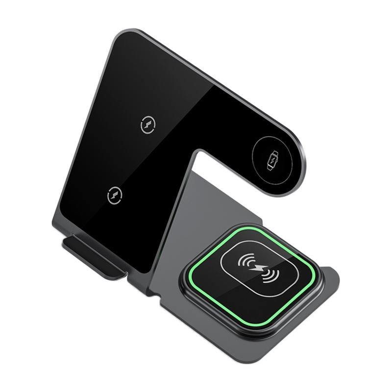 15W 3 In 1 Aluminum Wireless Charger - Silver