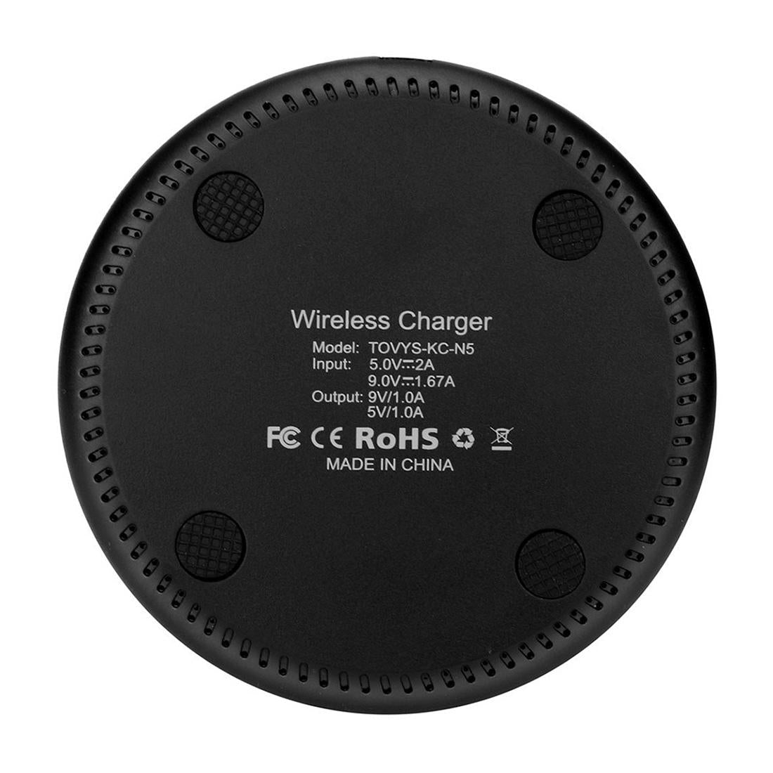 9V 1A Qi Fast Wireless Charger 1M Cable - White