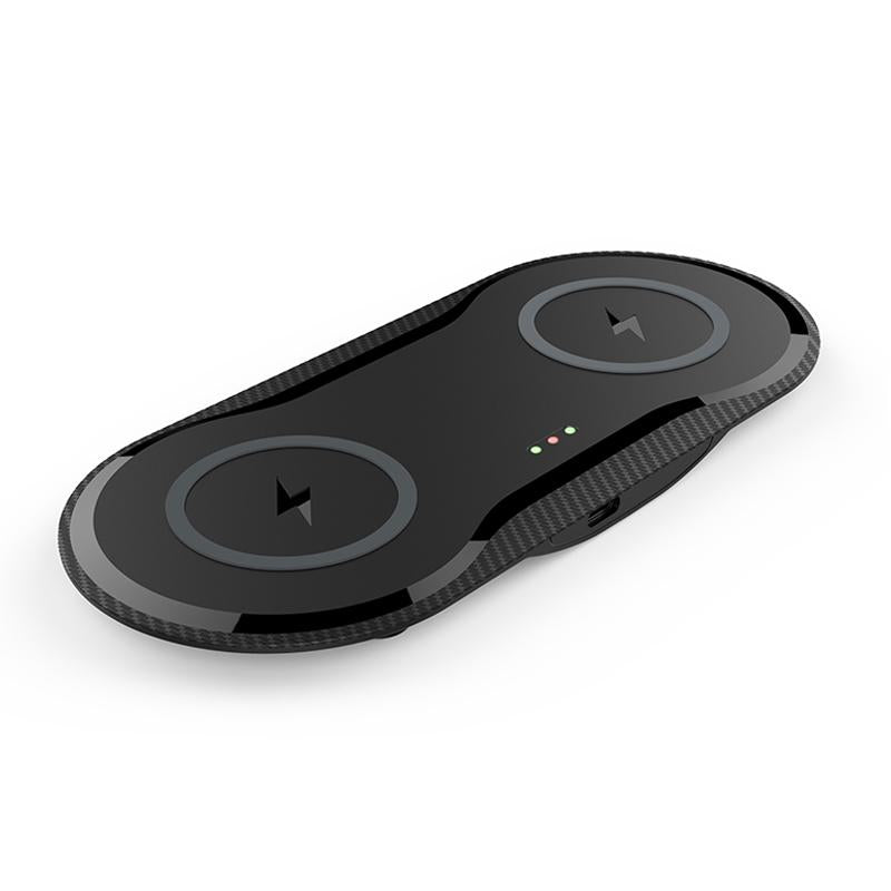 10W Dual Wireless Fast Charger For Qi Phones - White