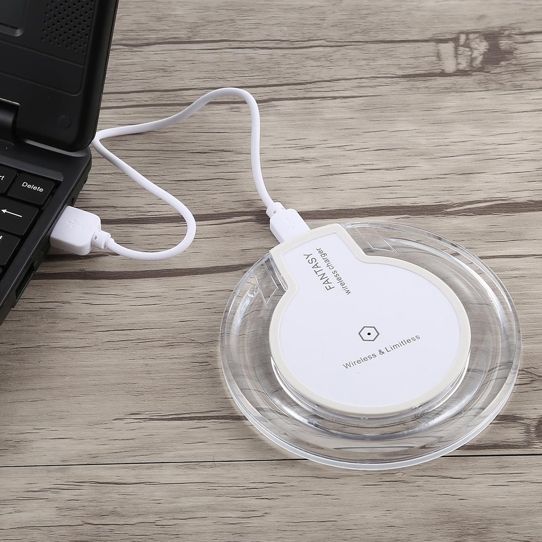 Ultra Thin Wireless Charger For Qi Standard Phones - White
