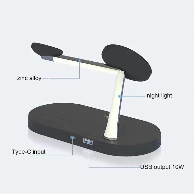 15W 5 In 1 Magnetic Wireless Charger For Iphone 12 & Apple Watch & Airpods - White
