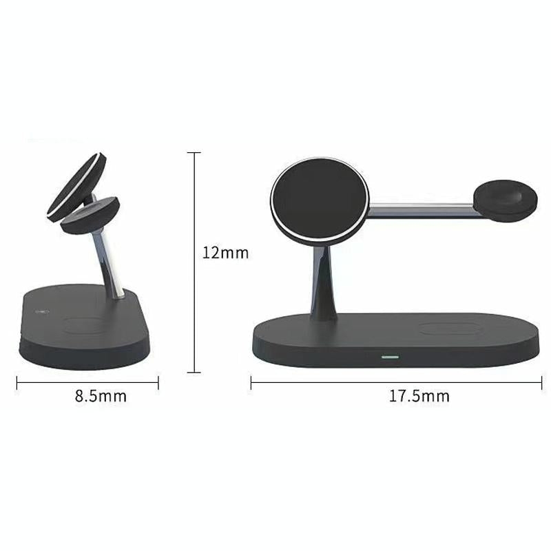 15W 5 In 1 Magnetic Wireless Charger For Iphone 12 & Apple Watch & Airpods - White