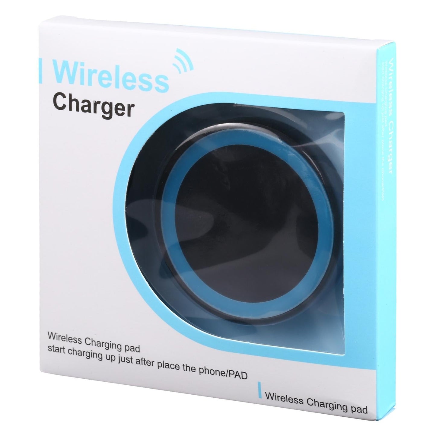 Universal 5W Round Wireless Charger - Black + White