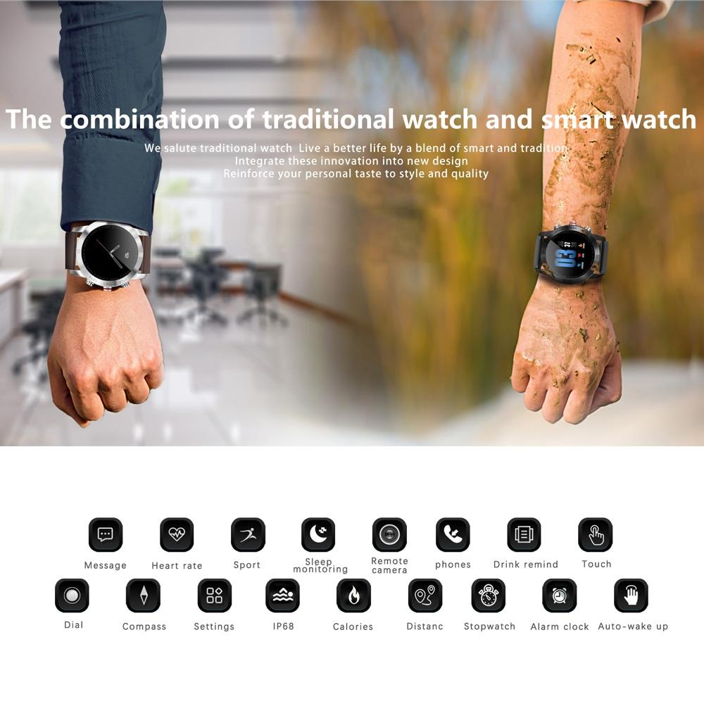 Waterproof Smart Bracelet With Heart Rate Monitor And Multi-Sport Mode - Brown