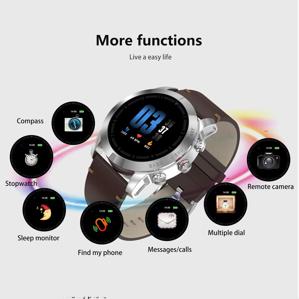 Waterproof Smart Bracelet With Heart Rate Monitor And Multi-Sport Mode - Brown