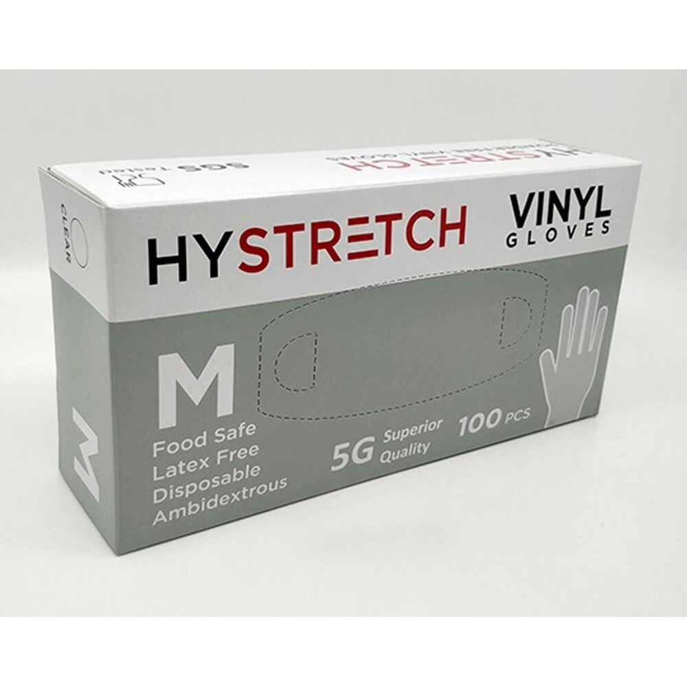 1000x Clear Disposable Vinyl Gloves Powder Free Latex Free Bulk - 1 Box - M - The Grand Bazaar of Australia