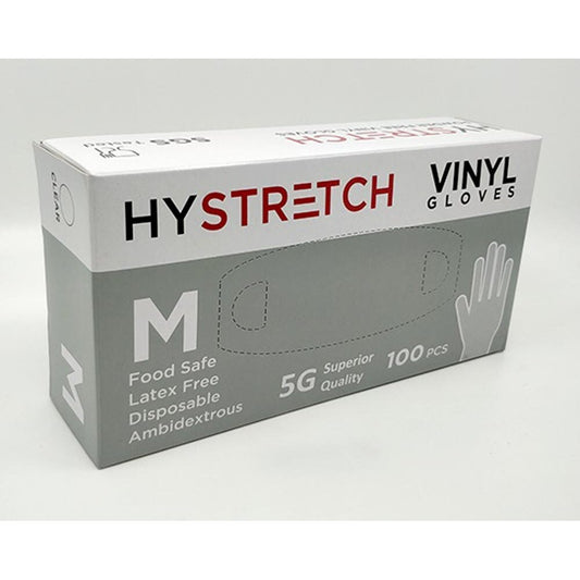 1000x Clear Disposable Vinyl Gloves Powder Free Latex Free Bulk - 1 Box - M - The Grand Bazaar of Australia