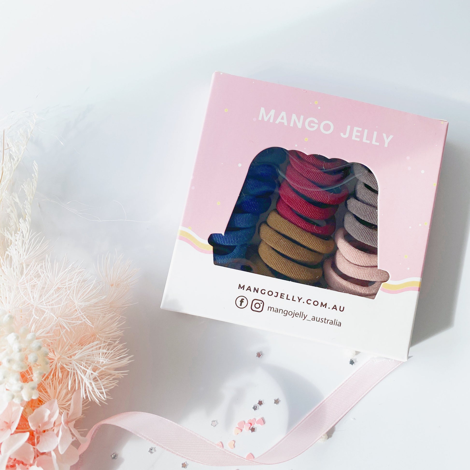 MANGO JELLY Metal Free Hair Ties (3cm) - EarthTone 36P -Twin Pack - The Grand Bazaar of Australia