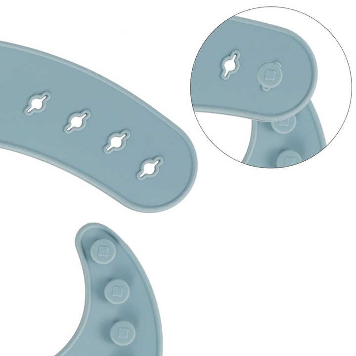 Blue 8-Piece Silicone Children's Tableware Set - BPA-Free Baby Feeding Utensils with Fork, Spoon, Cup, Bowl, and Bibs - The Grand Bazaar of Australia