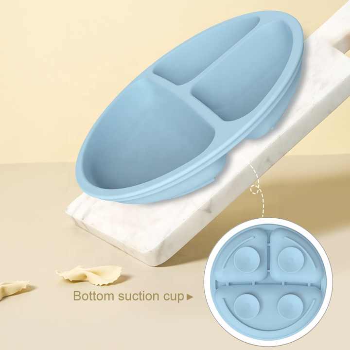 Yellow 1183# Silicone Baby Feeding Set - Suction Plate, Bib, Cup & Utensils | BPA-Free Baby Tableware - The Grand Bazaar of Australia