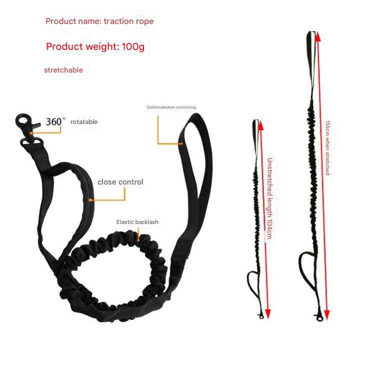 XL khaki Hands-Free Dog Leash with Adjustable Waist Belt - Shock Absorbing Bungee Lead - The Grand Bazaar of Australia