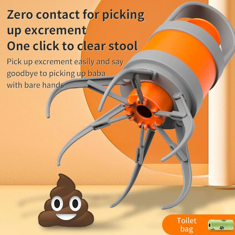 Hygienic Pet Waste Grabber – One-Click Hands-Free Poop Picker with Disposable Bags - The Grand Bazaar of Australia