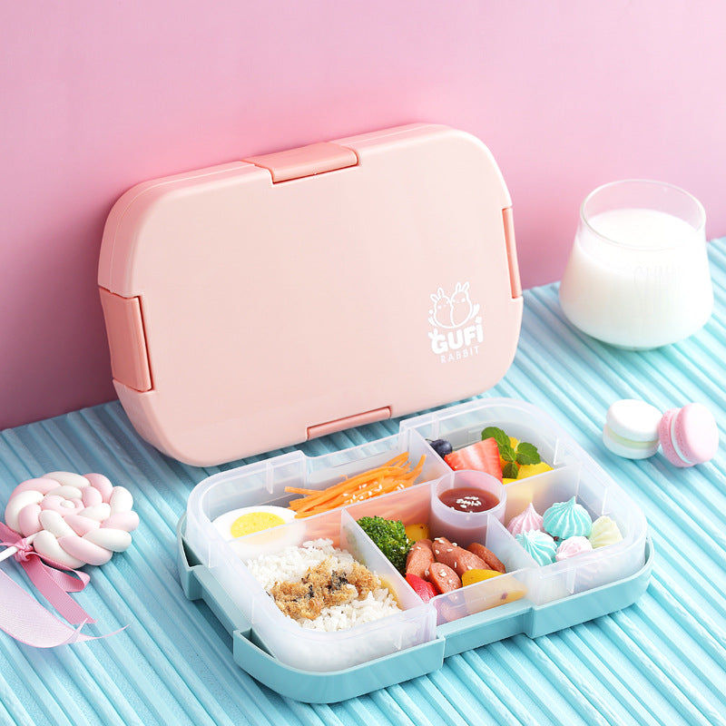Blue Kids' Lunch Box with Compartments - BPA-Free Microwave Safe Bento Box for School Meals - The Grand Bazaar of Australia