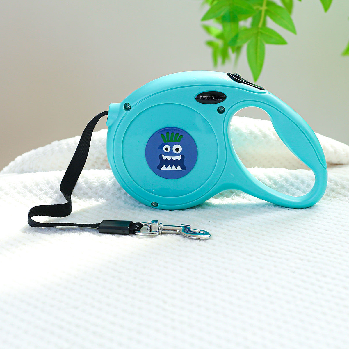 Green Grey Monster 5m Cartoon Retractable Dog Leash for Golden Retriever & Poodle Puppies - Durable, Tangle-Free Pet Walking Essential - The Grand Bazaar of Australia