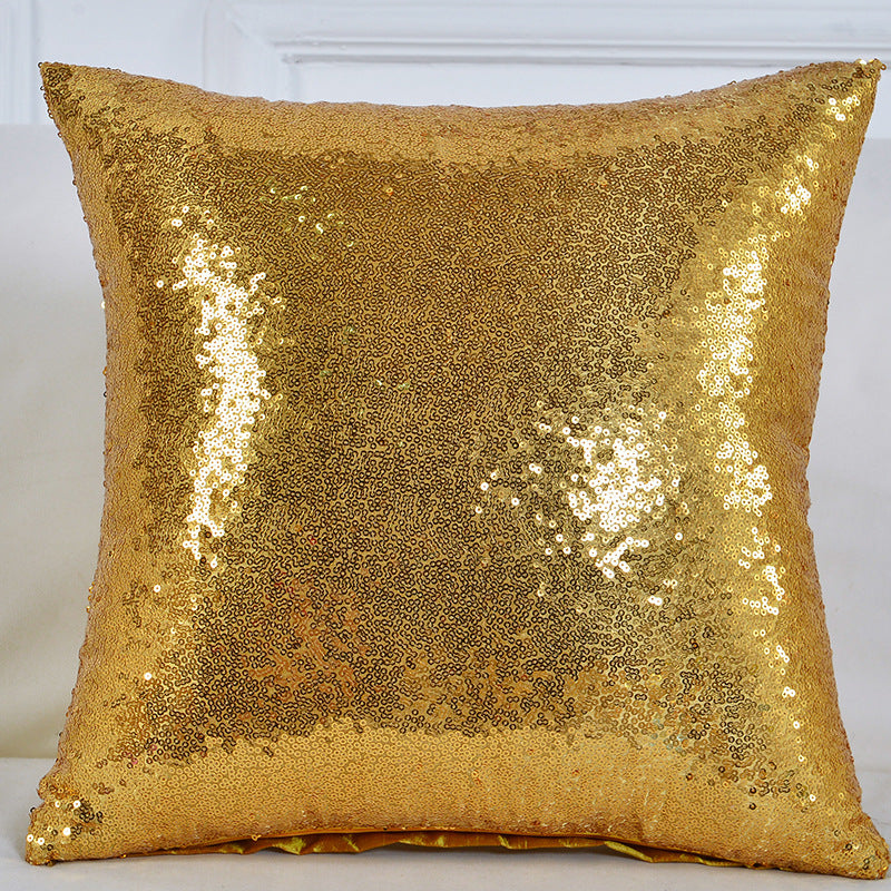Shiny Sequin Pillowcase - Single-sided gorgeous pillowcase (Gold pair: 45x45cm)