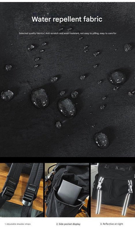 Orange Lightweight Nylon Backpack - Water Resistant Travel Daypack for Women & Men