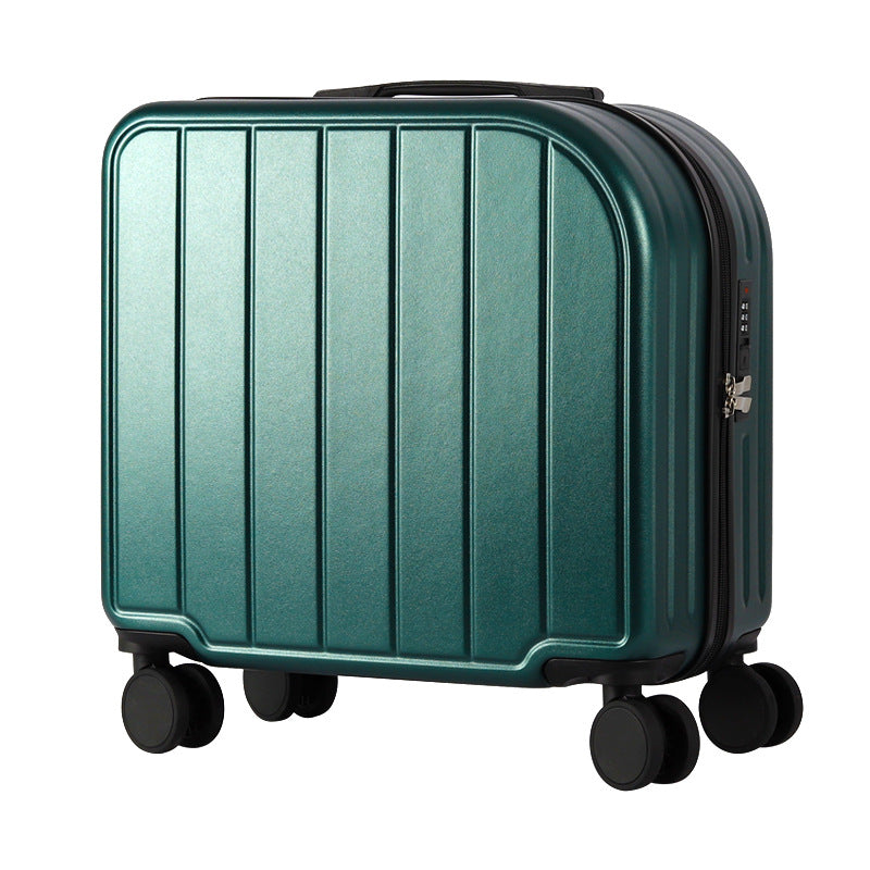 Dark Green Compact 18-Inch Carry-On Suitcase | Lightweight ABS Hardside Spinner Luggage
