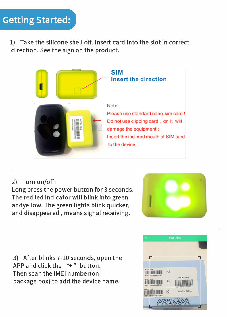 Black Real-Time Pet GPS Tracker Locator - Magnetic Charging, Multi-Mode Positioning for Dogs & Cats
