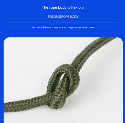 White Polyester (for home use) Without Wire Core Heavy Duty Adjustable Clothesline Set (2 Pack) - 10m Steel Wire Core Nylon Rope with Hooks for Outdoor & Camping