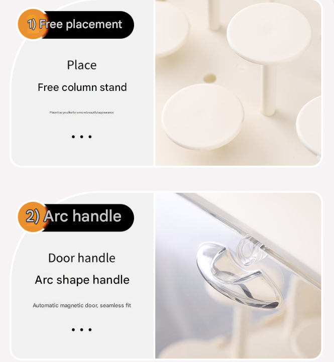 Black Without Lamp Wall Mount & Desktop Blind Box Display Case - Clear Dustproof Storage Organizer for Collectibles & Figures