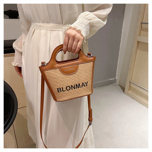 Small and lightweight brown BLONMAY bucket bag, perfect for everyday use