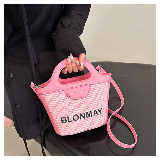 Small and lightweight Pink BLONMAY bucket bag, perfect for everyday use