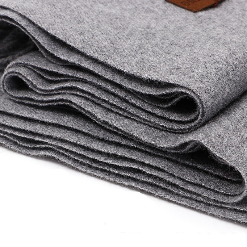 Luxury Cashmere Blend Scarf, Large 200x70cm Fringed Scarf (Light Taro)