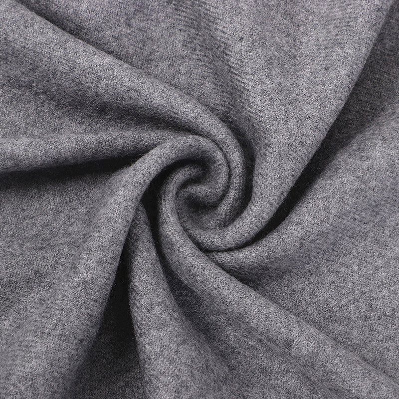 Luxury Cashmere Blend Scarf, Large 200x70cm Fringed Scarf (Light Taro)