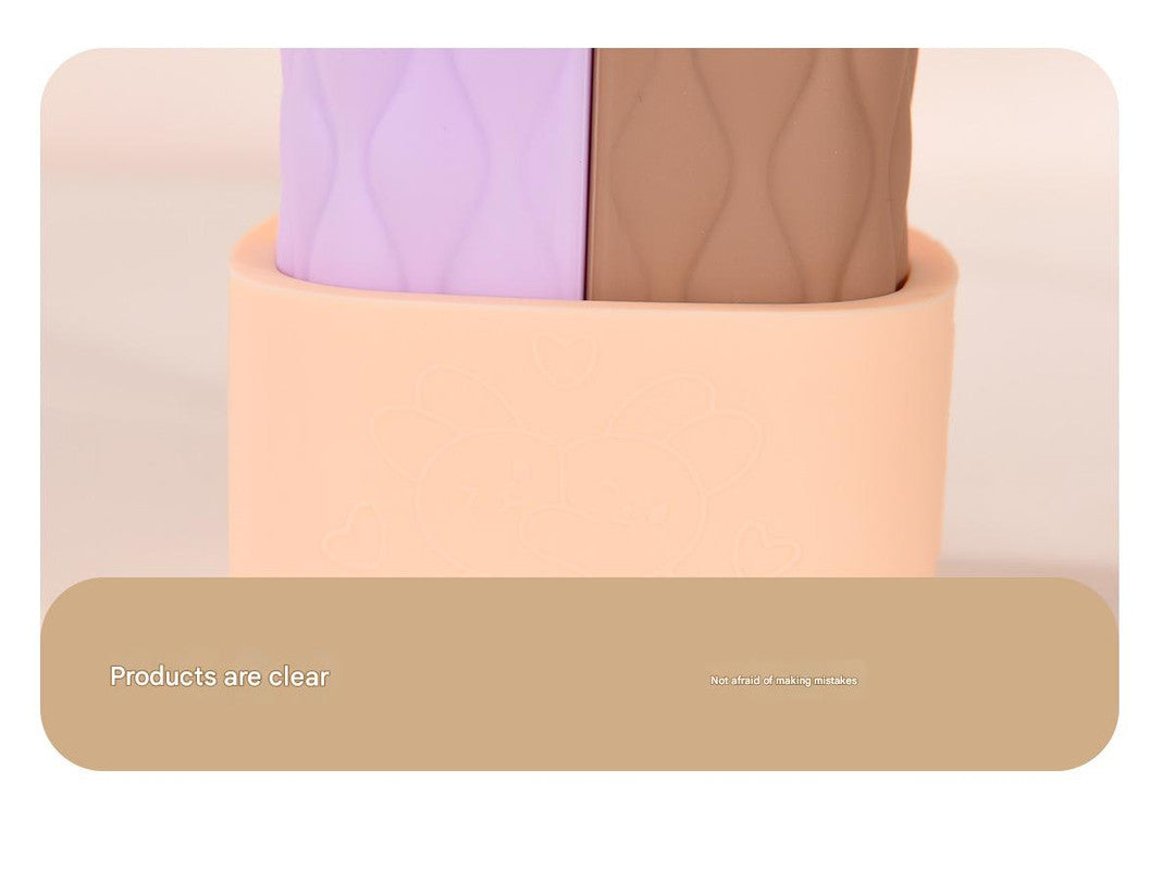 Beige suit Silicone Travel Bottles Set (4 Pack, 60ml) - Leakproof Refillable & Squeezable