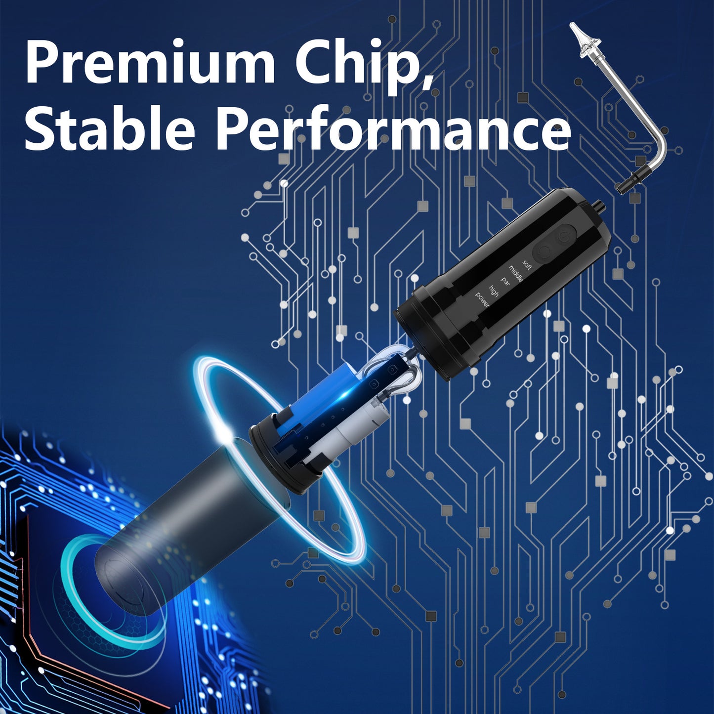 Pink Electric Ear Wax Removal Kit - Rechargeable Water Irrigator Cleaner Tool