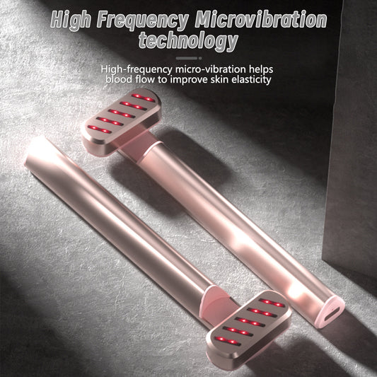 Rose Gold Anti-Aging Eye Care Device - 42°C Heat, Red Light, High-Frequency Vibration