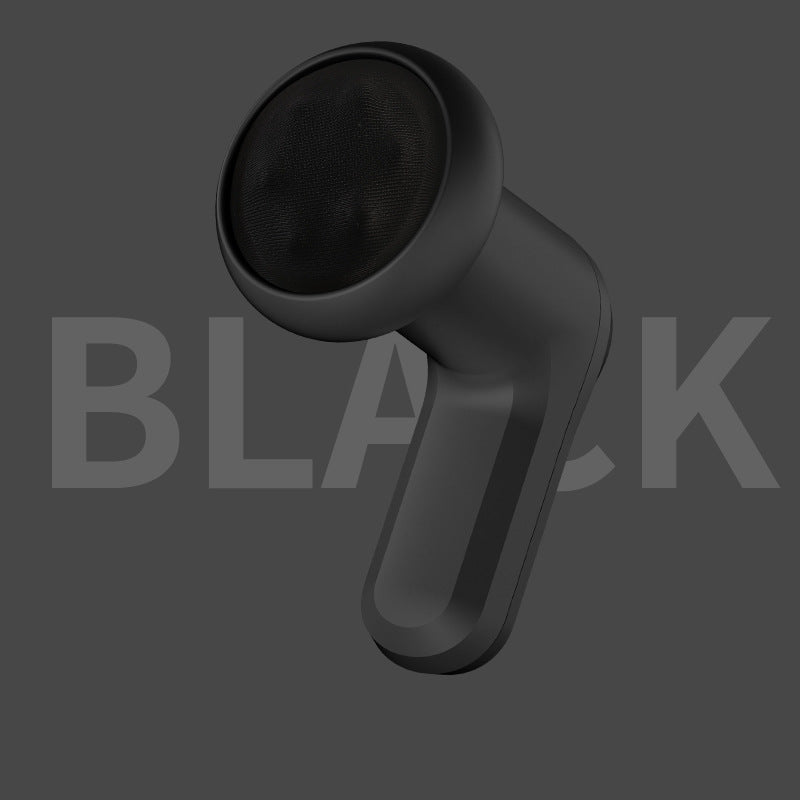 Black Handheld Electric Vibration Massager - 6 Speeds, 5 Heads for Full Body Relief