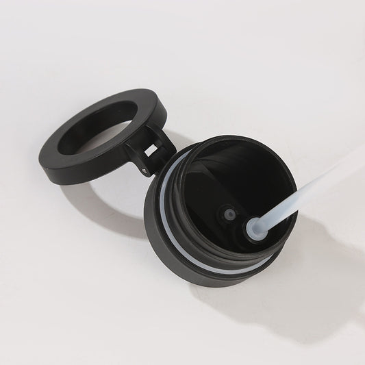 Stainless Steel Insulated Water Bottle with Integrated Magnetic Phone Stand - Silver (32oz)