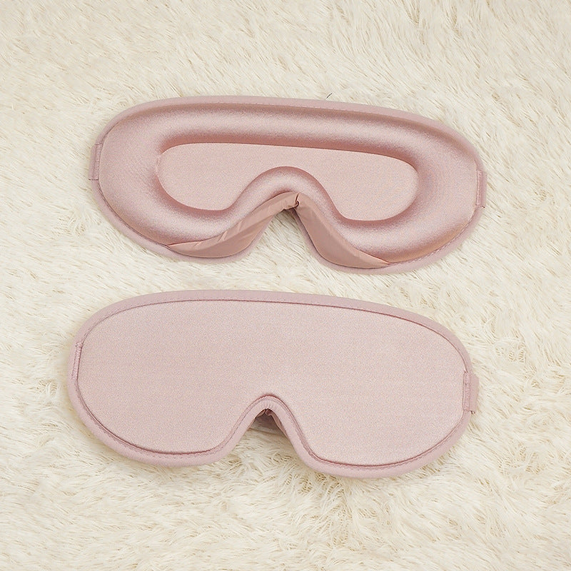 Pink Set of 2 3D Contoured Sleep Eye Masks - Total Blackout Memory Foam Blindfold with Lycra