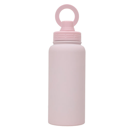 Pink Premium 35oz Stainless Steel Insulated Sports Bottle with Magnetic Phone Holder Lid