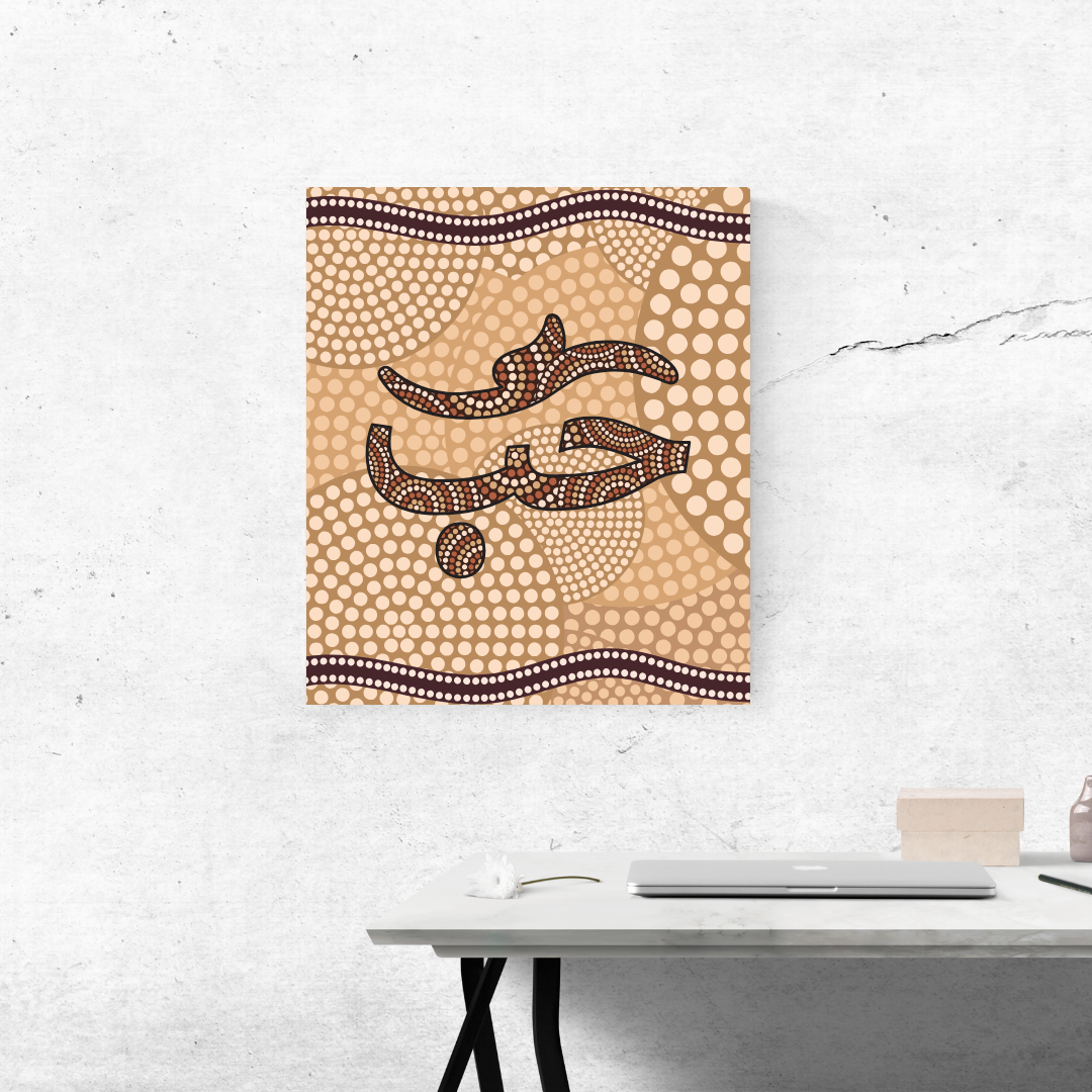 Hub – حب | Love in Arabic Calligraphy with Aboriginal Art | Wall Art Print