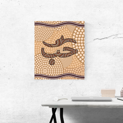 Hub – حب | Love in Arabic Calligraphy with Aboriginal Art | Wall Art Print