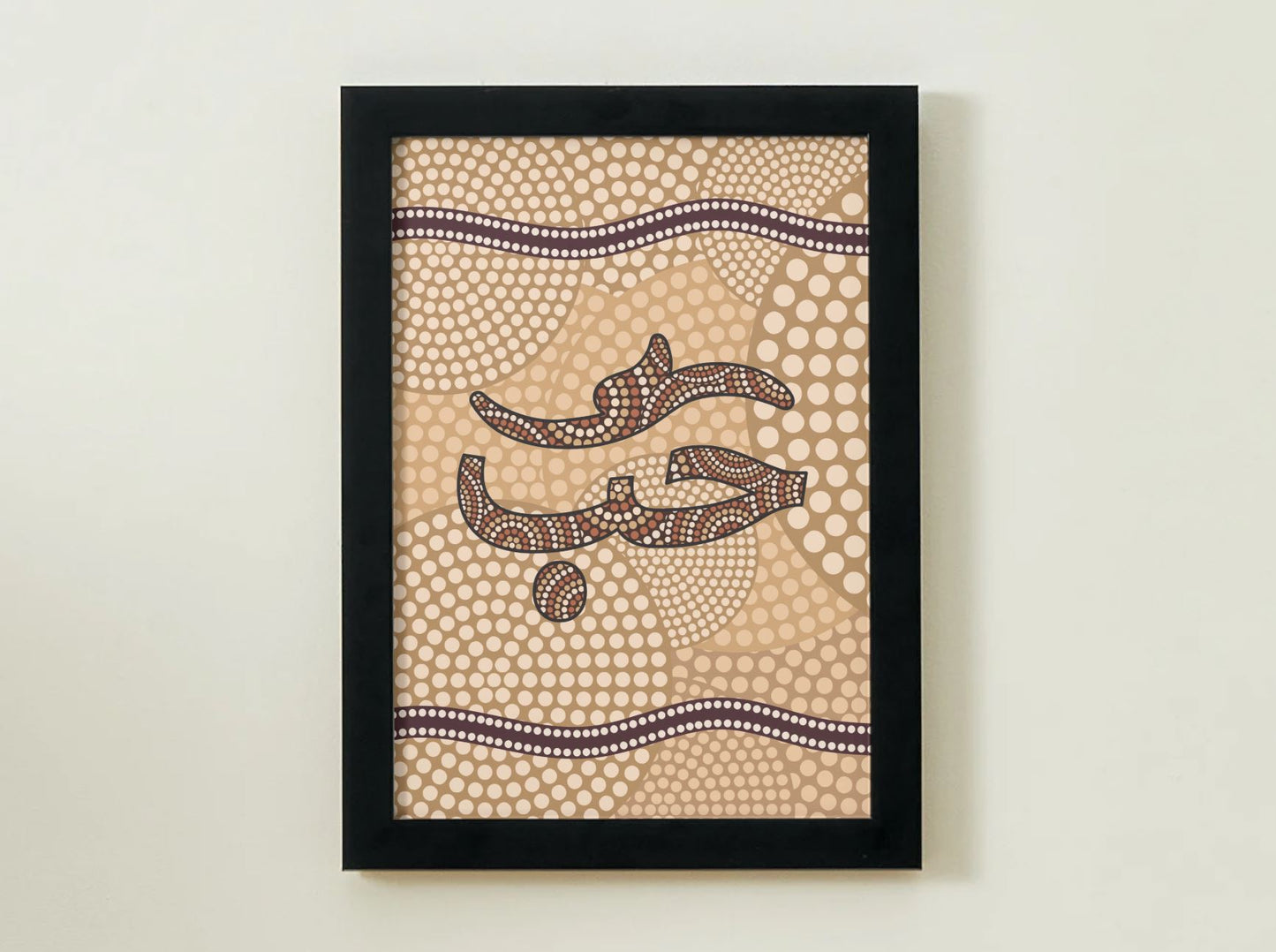 Hub – حب | Love in Arabic Calligraphy with Aboriginal Art | Wall Art Print