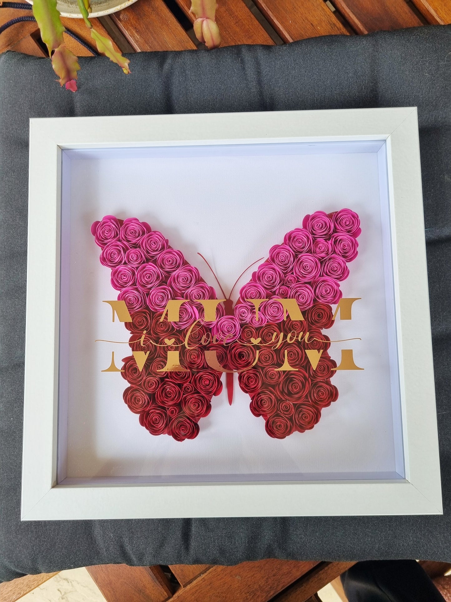 Mother’s Day Special – Custom Handmade Flower Shadow Box (30x30cm)