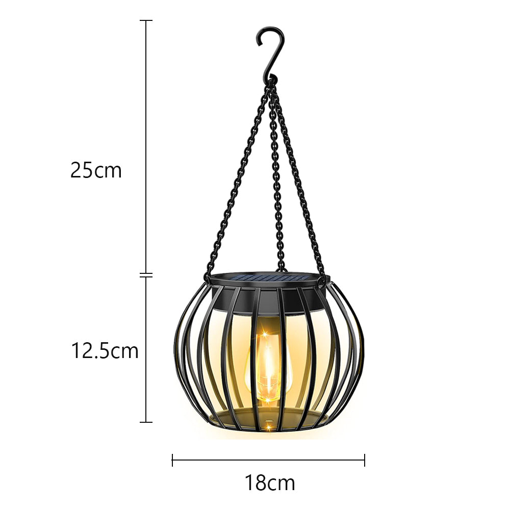 LUMIRO 2 Pack Outdoor Solar Hanging Lights Pumpkin Decorative Lantern - The Grand Bazaar of Australia